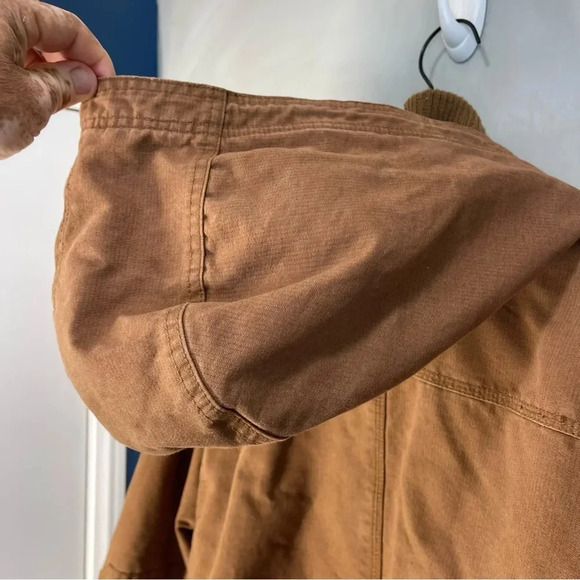 Vintage Levi’s Brown Kaki Tan Utility Jacket coat Men Size XL Pockets all over - Picture 5 of 13